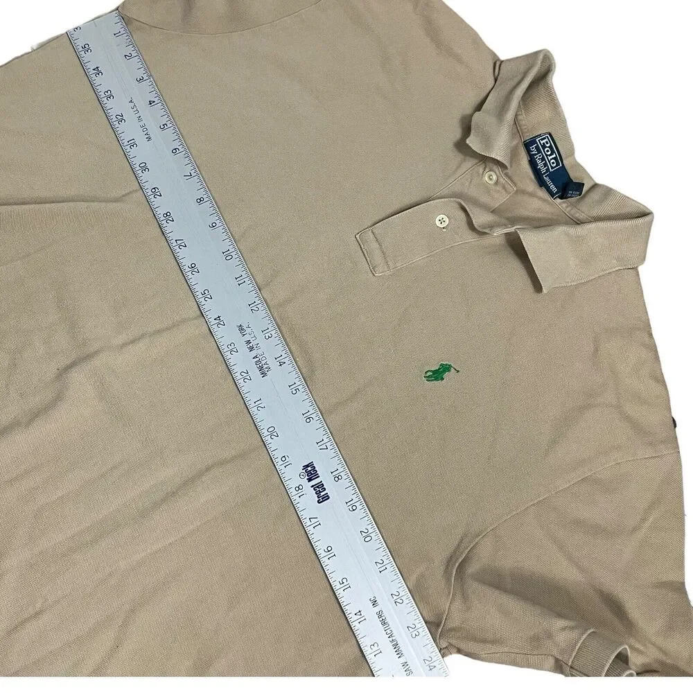 Polo Ralph‎ Lauren Shirt XL Nude Polo Green Pony Khaki Classic Everyday